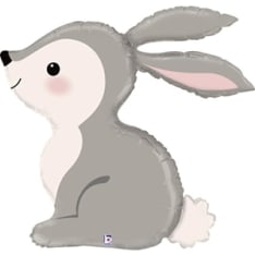 Gray bunny shaped foil ball