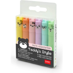 Legami Teddy´s Style 6 pcs Mini Highlighter