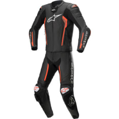 Alpinestars Nahkapuku 2-pcs Missile v2 Musta/Punainen fluo 48