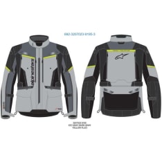 Alpinestars Jacket Bogota Pro Drystar Grey/Yellow Fluo