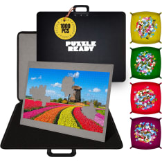 Puzzle Ready - Kannettava palapelilauta, 1000 palan palapeleille, 4 lajittelualustaa