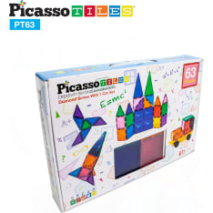 Picasso Diamond Series Magnetic Tiles 63-Piece Magnetic Building Set
