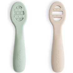 Mushie First Feeding Baby Spoons Silicone 2-Pack