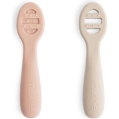 Mushie First Feeding Baby Spoons Silicone 2-Pack