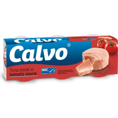 Calvo 3x80/52g tomaattikastikeessa MSC tonnikala