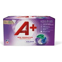 A+ Active4 Caps Colour 10 kpl pyykinpesukapselit