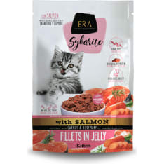 ERA Sybarite Kitten lohifileet hyytelössä, porkkanaa ja rosmariinia 85 g kissanpennun märkäruoka