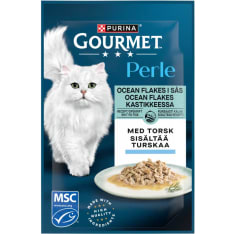 Purina Gourmet Perle Ocean Flakes 85g MSC-certified cod in sauce – wet cat food