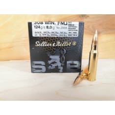 Sellier&Bellot 308win 8g FMJ 50 pcs Cartridge