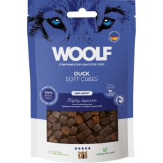 Woolf Soft Cubes 100 g ankka monoproteiini koiran herkku