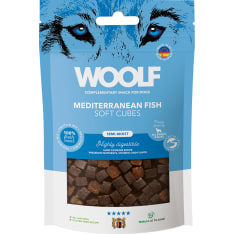 Woolf Soft Cubes 100 g kala monoproteiini koiran herkku