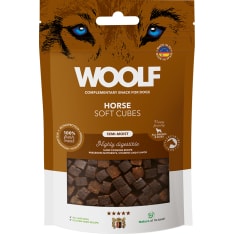 Woolf Soft Cubes 100 g hevonen monoproteiini koiran herkku