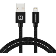 Swissten 3m punottu USB - Lightning kaapeli