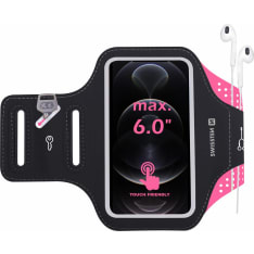 Swissten Running Arm Band 6" black/green case
