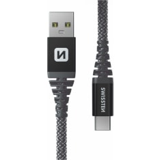 Swissten USB/USB-C 1,5m kevlar latauskaapeli