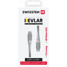 Swissten Kevlar 1.5m USB-C kaapeli