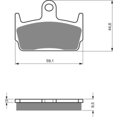 Goldfren jarrupalat 131 Ceramic carbon AD SYM Jet SportX 50 06-15 Rear
