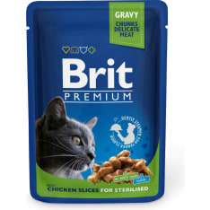 Brit Premium Cat kana kastikkeessa steriloiduille kissoille 100 g