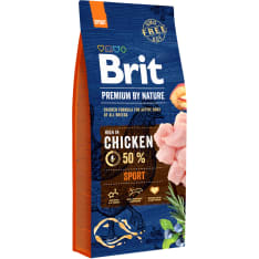 Brit Premium by Nature Sport aktiivisille aikuisille koirille 15 kg