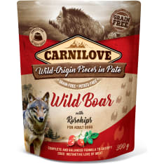 Carnilove Dog Paté Wild Boar with Rosehips 300 g koiran märkäruoka