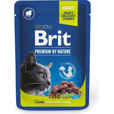 Brit Premium by Nature 100g Lammasta kastikkeessa steriloiduille kissoille