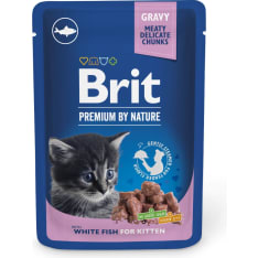 Brit Premium by Nature100g Valkoinen kala kastikkeessa kissanpennuille