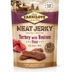 Carnilove Jerky Turkey with Venison Fillet 100 g Dog Treat