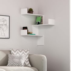 Chic Home Collection Lusia valkoinen seinähylly
