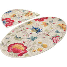 L'essentiel Arya Oval bath mat set