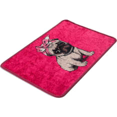 L'essentiel Pink Pug bath mat