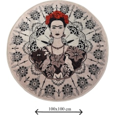 L'essentiel Frida Round bath mat 100 cm