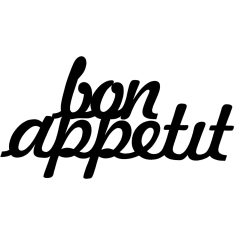 Wallxpert Bon Appetit 1 metallinen seinäkoriste