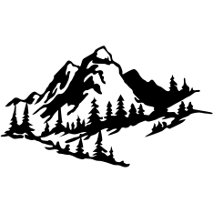 Wallxpert Mountain 2 metalliseinäkoriste