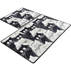 L'essentiel White Cats 2-piece bath mat set