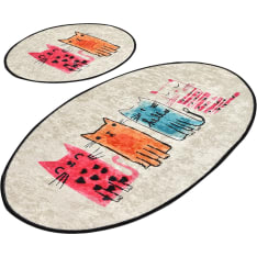 L'essentiel Baby Cats bath mat set