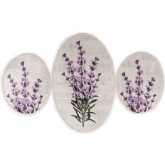 L'essentiel Lavender 3-piece bath mat set