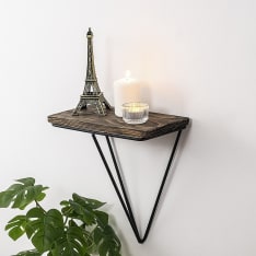 Chic Home Collection Wenni 27 cm ruskea/musta seinähylly