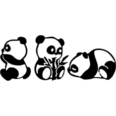 Wallxpert Pandas - 298 seinäkoriste