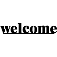 Wallxpert Welcome metalliseinäkoriste