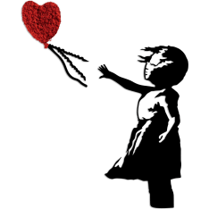 Wallxpert Banksy - 13-1 metalliseinäkoriste