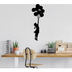 Wallxpert Banksy - 12 metalliseinäkoriste