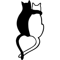 Wallxpert Love Cats - 478 seinäkoriste