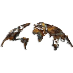 Wallxpert World Map Medium - 3 metalliseinäkoriste