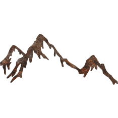 Wallxpert Rusty Mountain metallinen seinäkoriste