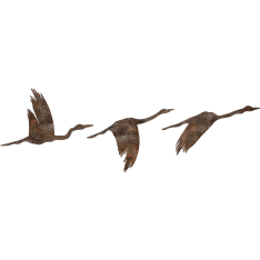 Wallxpert Rusty Birds 1 metalliseinäkoriste