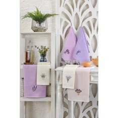 L'essentiel Lavender kitchen towel set, 6 pcs
