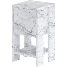 Hanah Home Ema Travertine nightstand