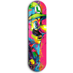 Wallxpert Luigi Fan Art glass painting