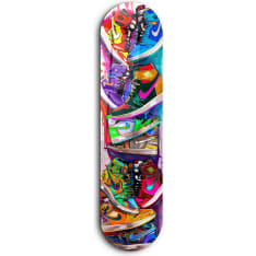 Wallxpert Colorful Sneakers glass painting