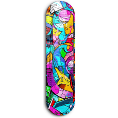 Wallxpert Graffiti Abstract tempered glass wall art